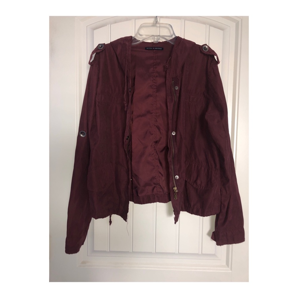 Burgundy coat
